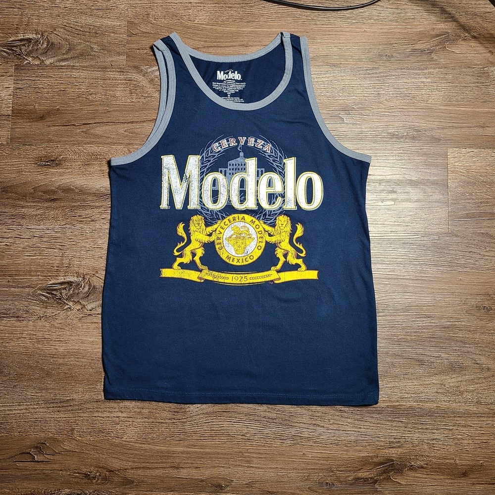 Vintage‎ Modelo Beer 2 Sided Classic Men's Tank Top T-Shirt